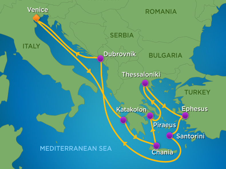 Круиз Rhapsody of the Seas по Восточному Средиземноморью с 13.06.16