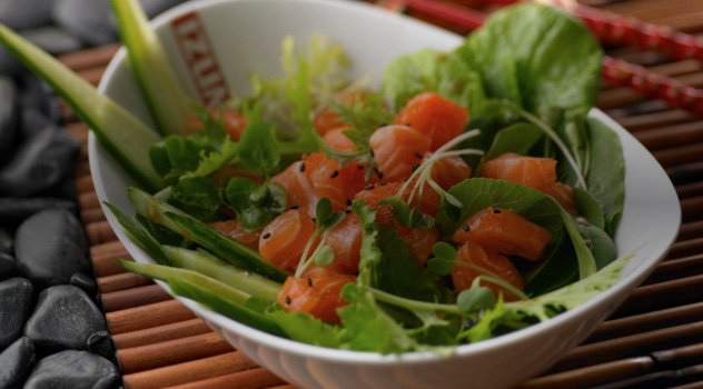 Salmon Salad at Izumi Restaurant