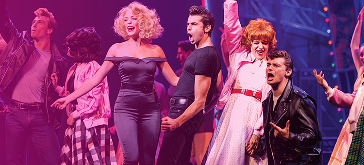 Grease cast performing during a Broadway cruise show.