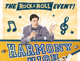 Poster announcing the Harmony High Rock and Roll Cruise Event by Royal Caribbean
