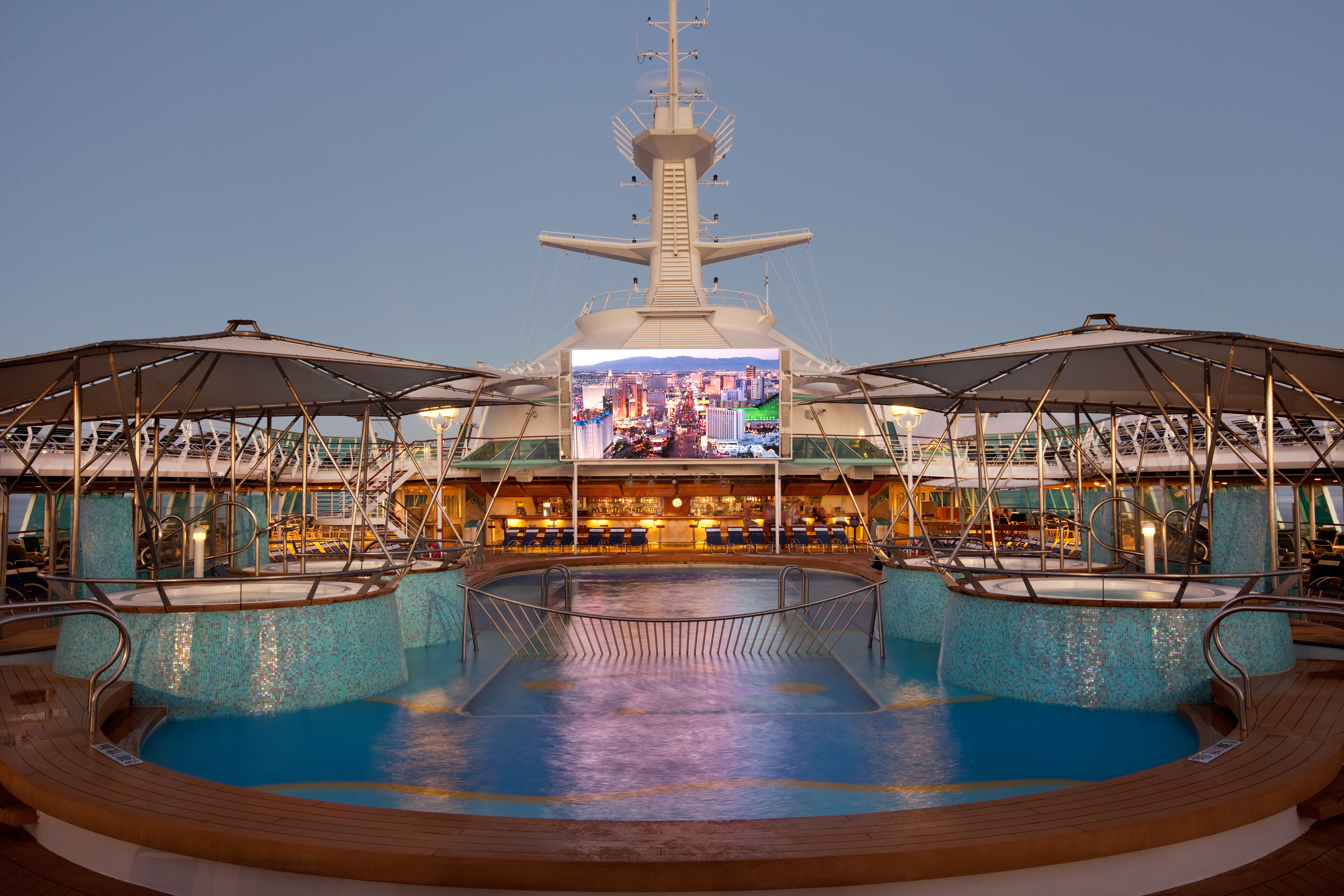 Outdoor Movies in Pool Deck Area Rhapsody of the Seas 
