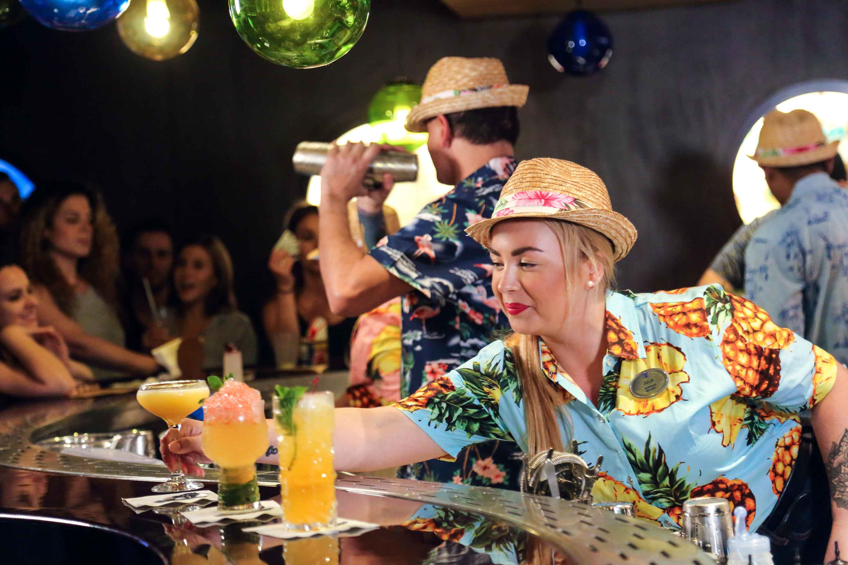 Image of an orange and yellow coloured cocktail