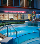 Sunshine Bar by the Pool at Night