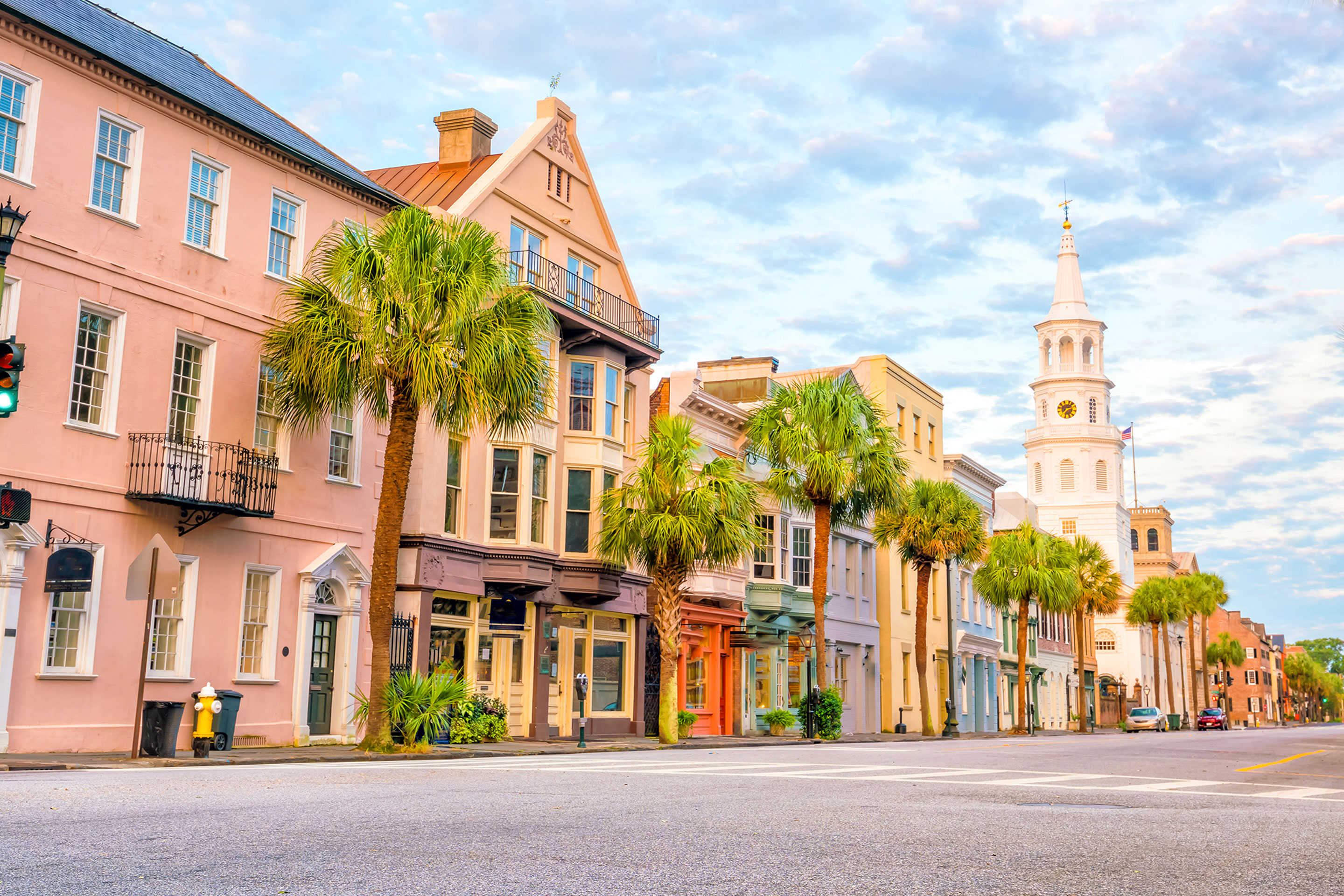 A Street in Historic Downtown Charleston, South Carolina