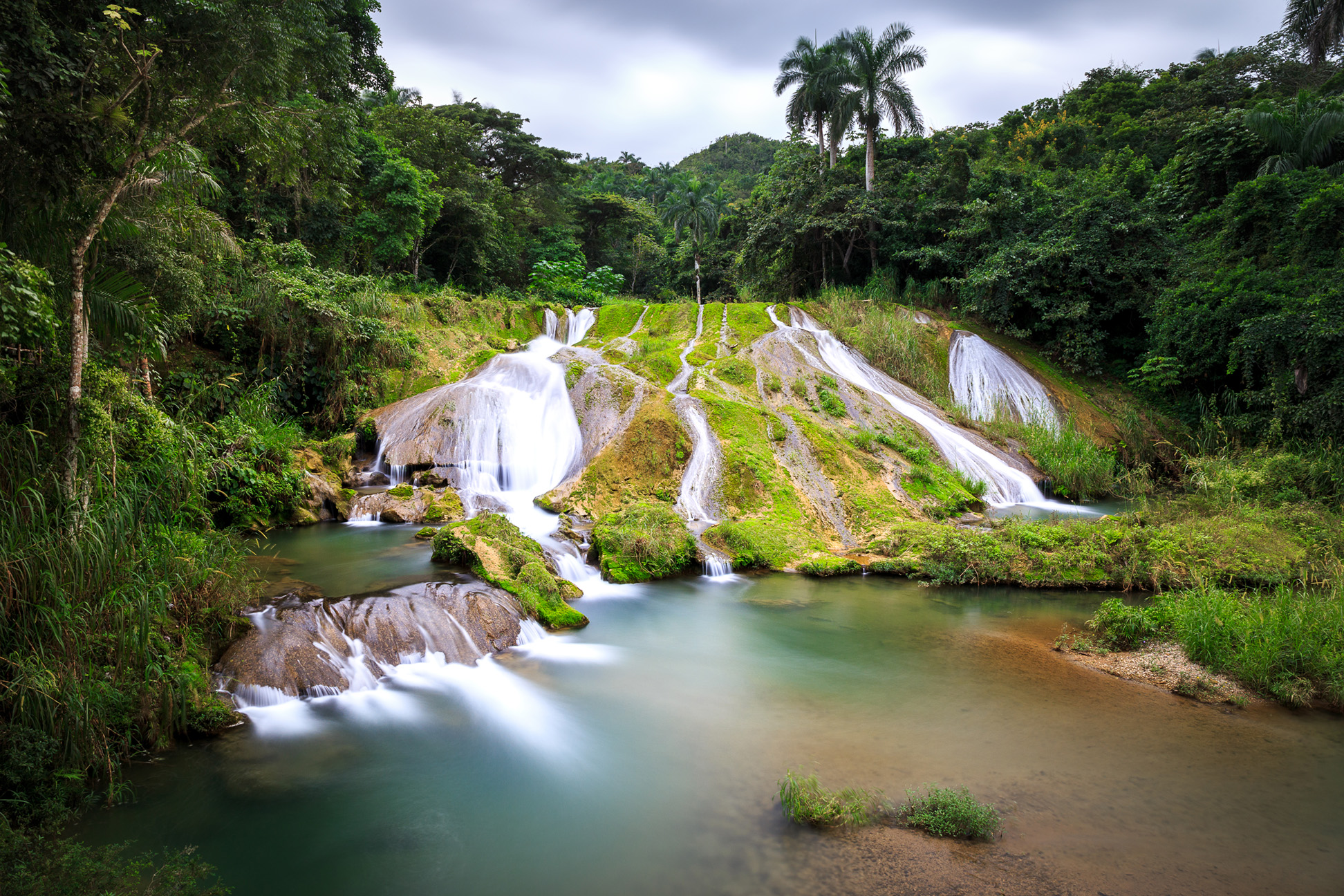 View of El Nicho waterfall in Cienfuegos, Cuba