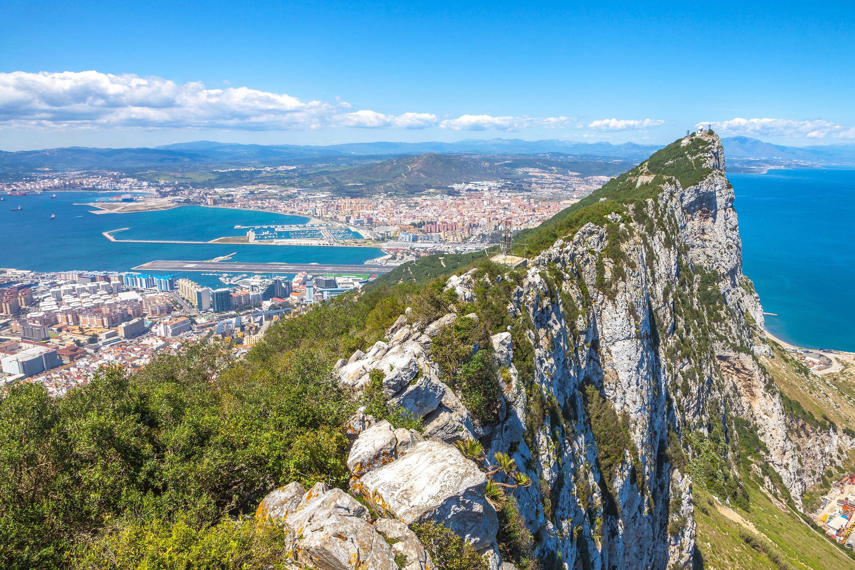 Aerial View of the Rock of Gibraltar