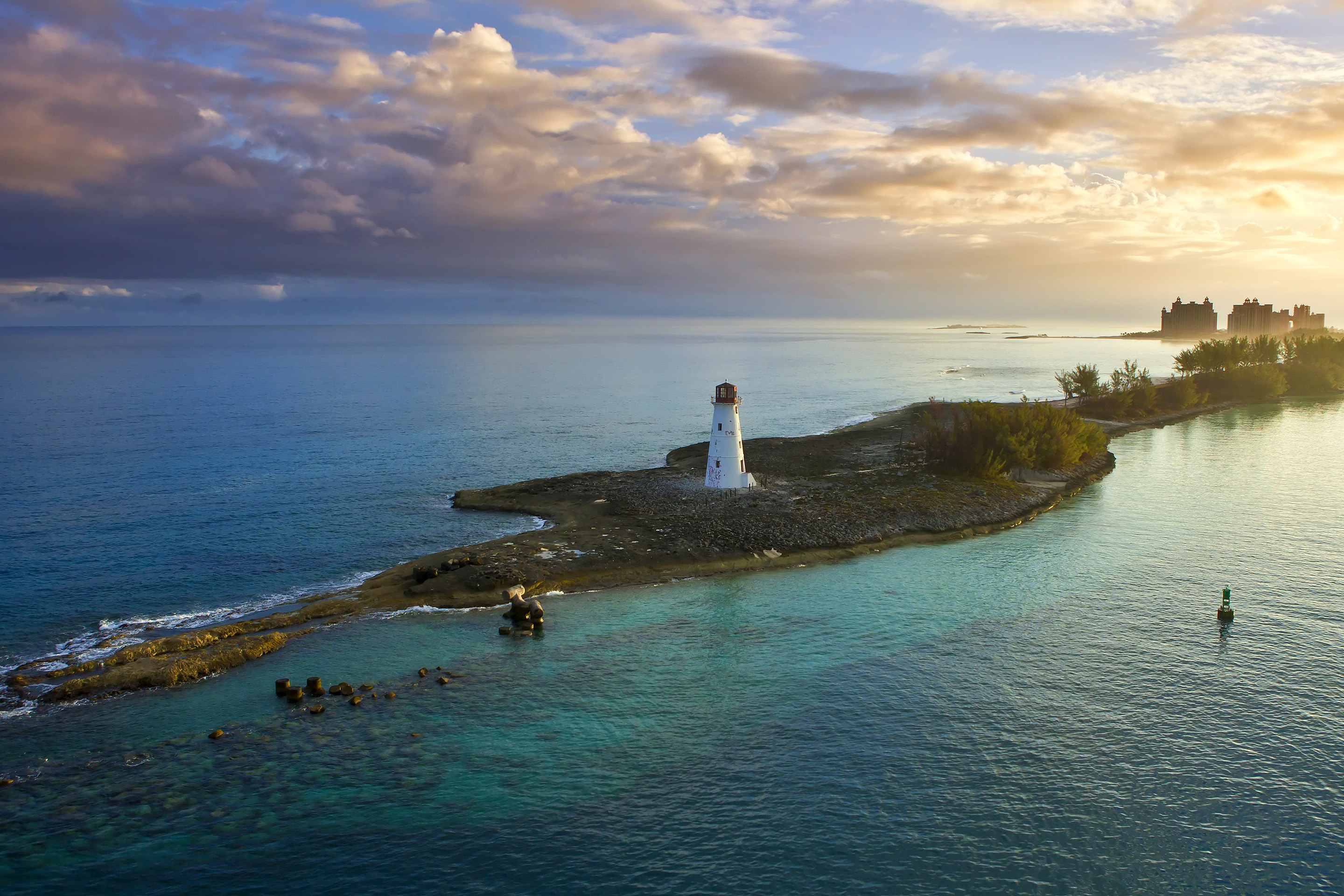 Paradise Island Lighthouse During Sunsets