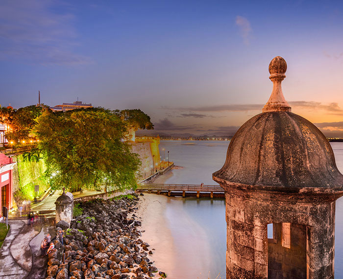 波多黎各聖胡安摩洛堡壘的日落