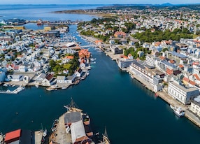 aerial view haugesund norway