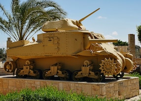military relics from the battle of el alamein in egypt