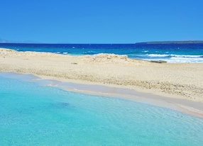 view of ses illetes beach in formentera balearic islands spain