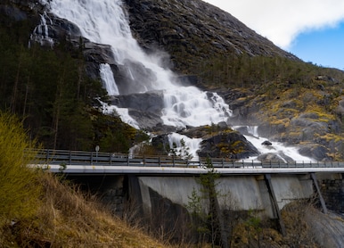 langfossen a waterfall located in the municipality of etne in vestland county norway scandinavia