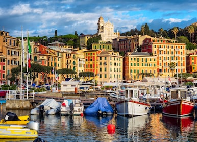 santa margherita ligure port and historical old town rapallo genoa italy