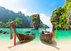 famous james bond island near phuket in thailand travel photo of james bond island with thai
