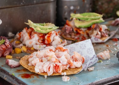 authentic shrimp tostada ensenada best street
