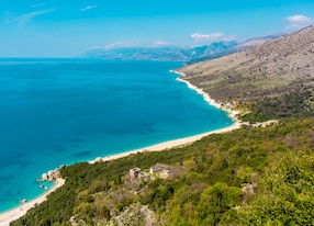 landscape photo in krorez beach in south albania