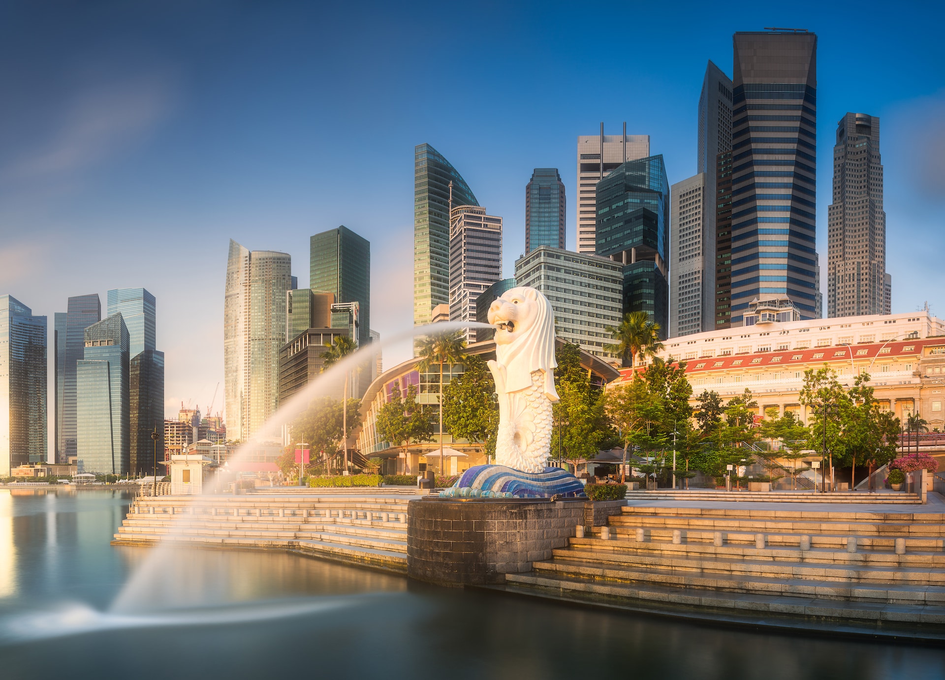 view business district marina bay skyline