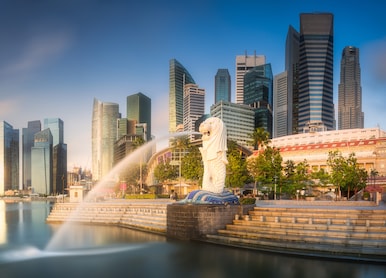 view business district marina bay skyline