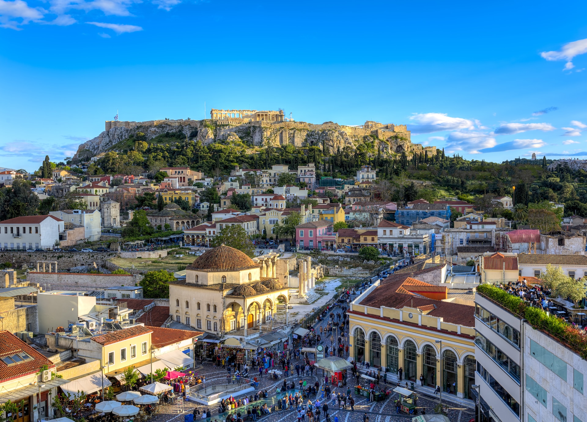 monastiraki square athens greece