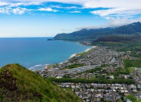 panorama waianae pillbox ridge oahu hawaii