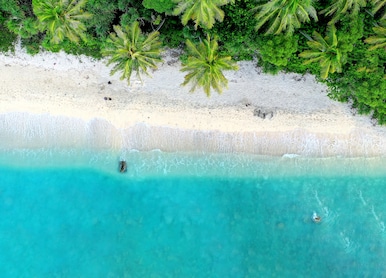 aerial view beach sabang indonesia asia