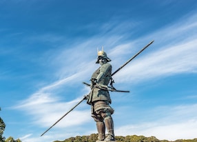 statue warring lord motochika chosokabe kochi japan asia