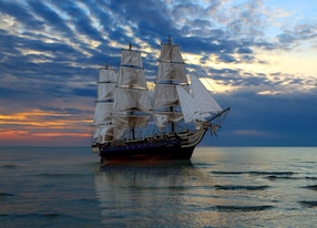 old 18th century old ship