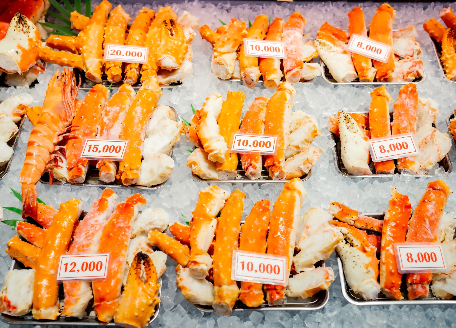 fresh seafood street market kuromon ichiba osaka japan asia