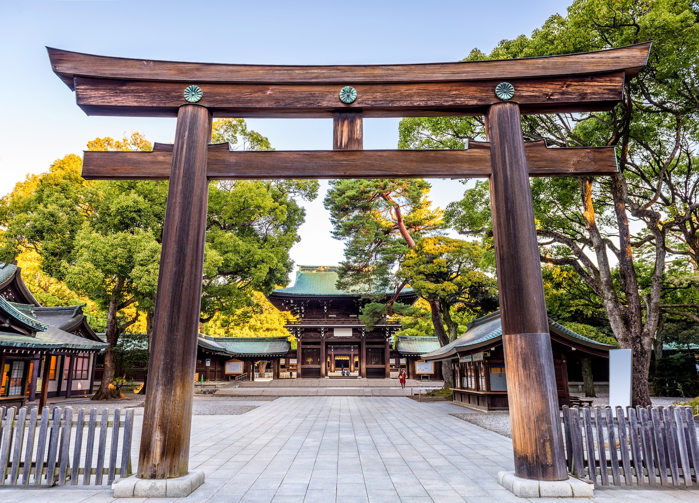 Entrance to the Meiji Shrine in Tokyo.