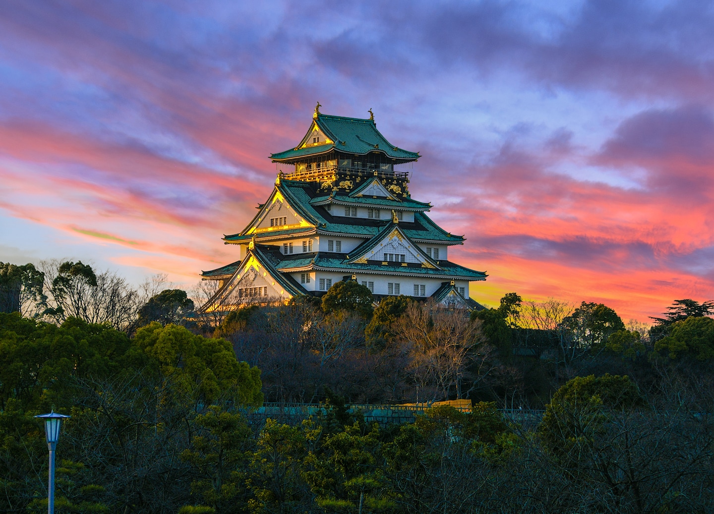 Osaka Castle is an iconic 16th‑century fortress with park views and samurai history.