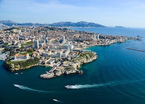 aerial view kennedy corniche marseille france europe france