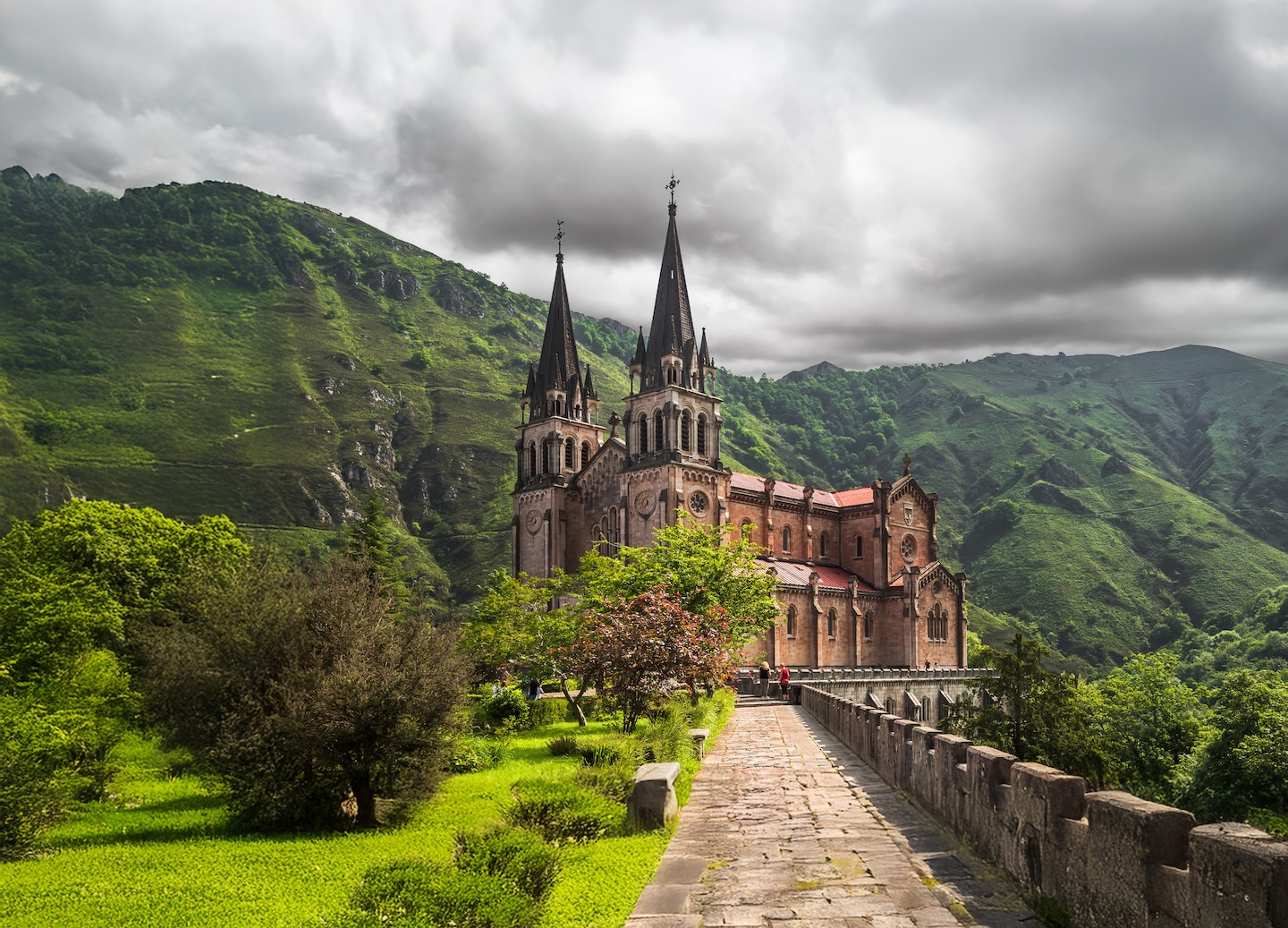 Covadonga Sanctuary offers a stunning mountainside setting. - Gijon, Spain