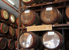 barrels of rum arucas distillery gran canaria canary islands spain europe