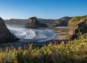 iconic piha beach auckland new zealand oceania