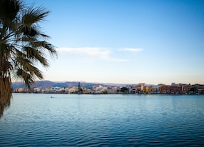 lago di ganzirri lake lagoon rocky taormina sicily italy europe