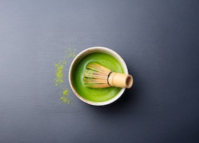 matcha green tea cooking process bowl