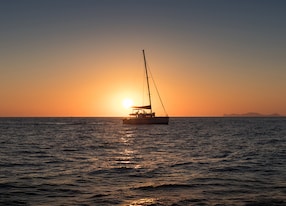 sunset oia santorini greece europe