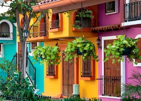 traditional building facades puerto vallarta mexico central america