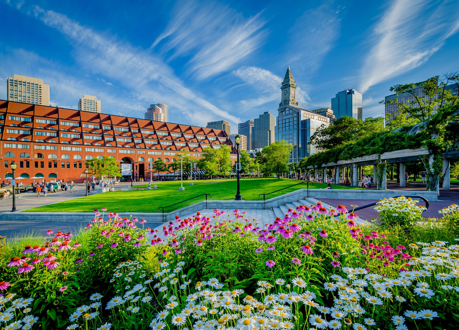 gardens christopher columbus waterfront park north boston massachusetts united states north america