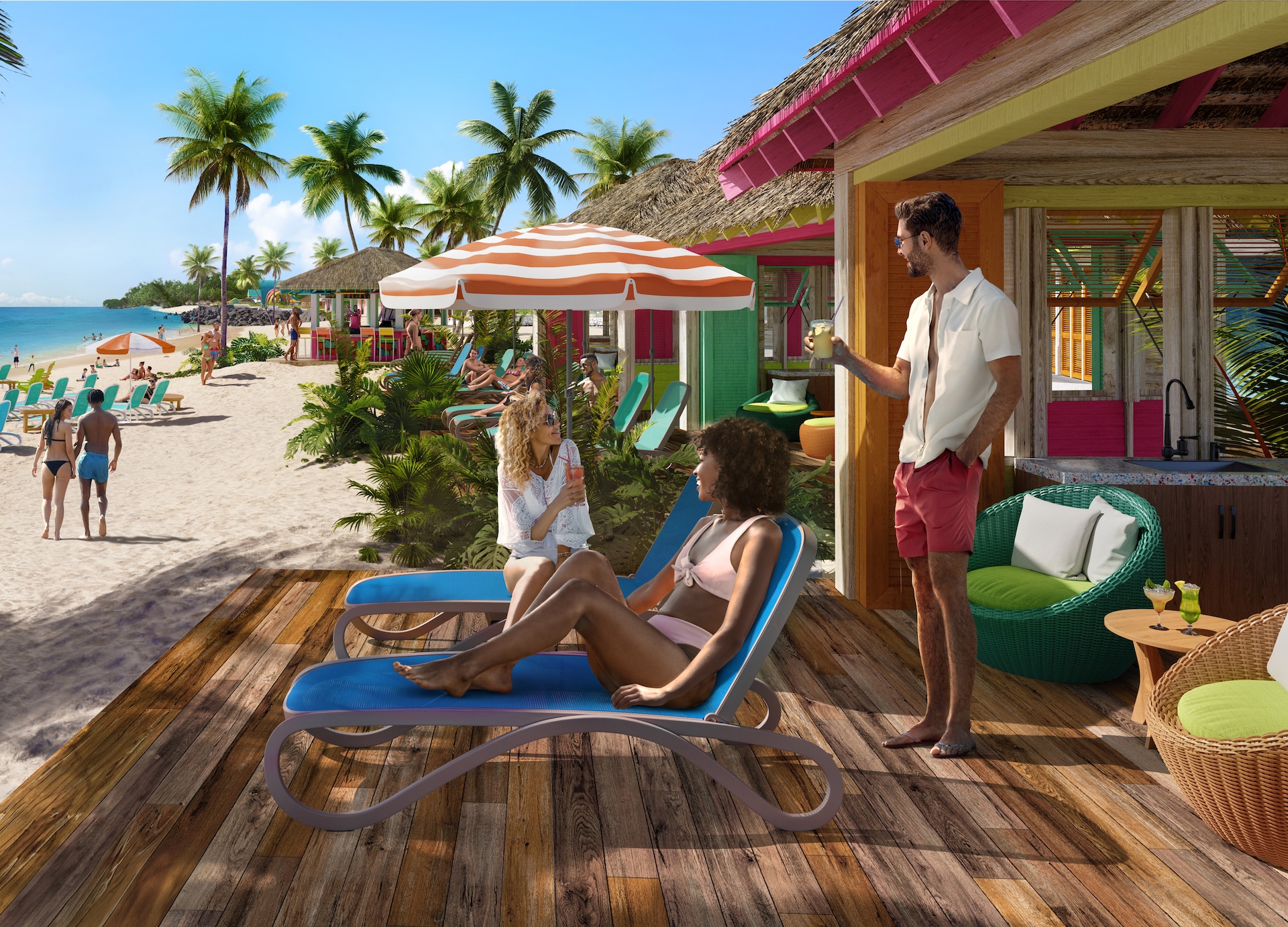 royal beach club paradise island render premium beach cabana nassau bahamas