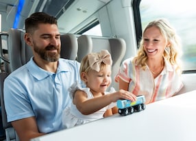 brightline only family on train