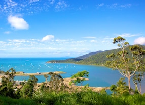 airlie beach landscape view overlooking marina