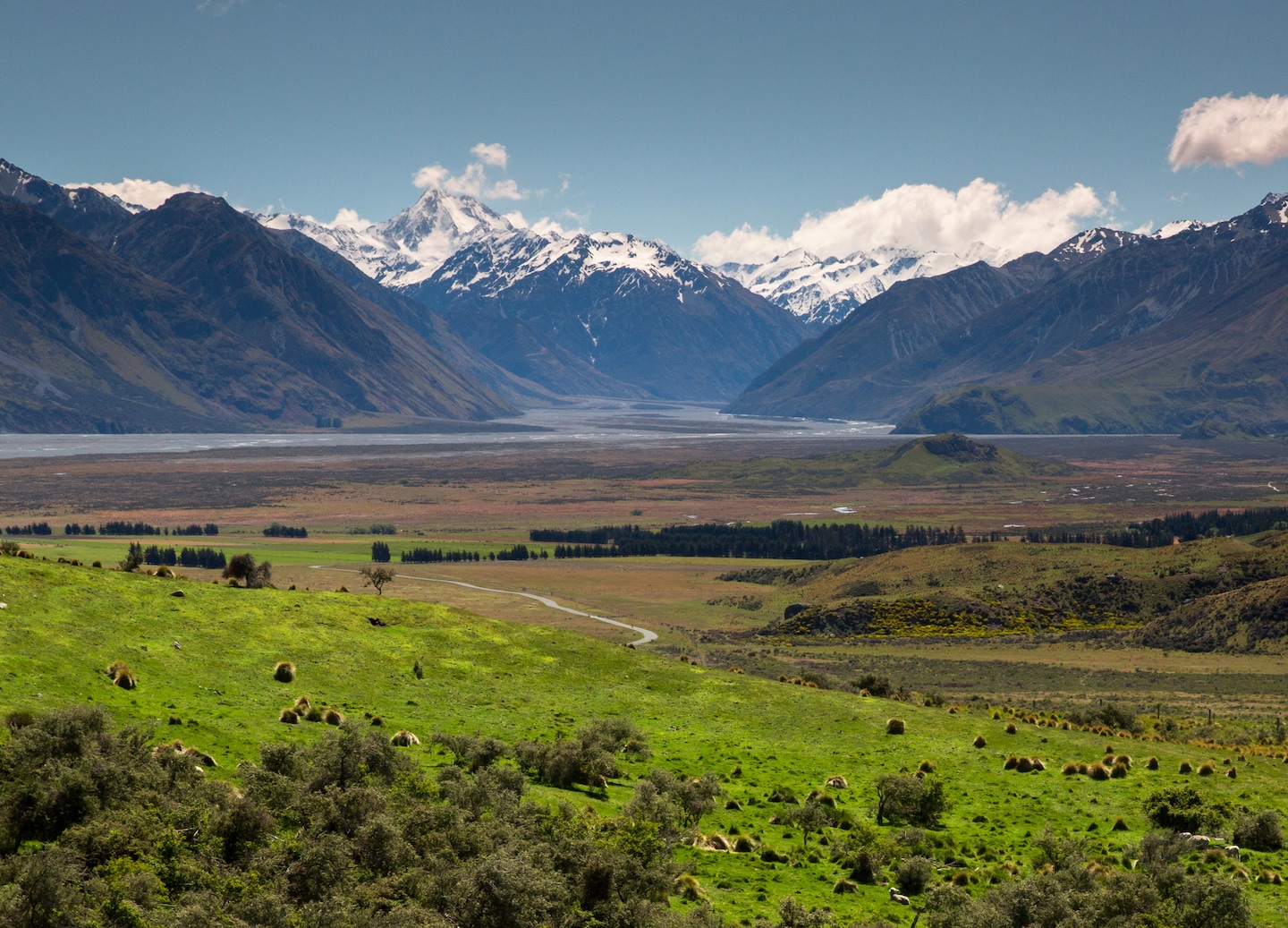 Travel across Canterbury Plains to see rivers, gorges, and Southern Alps peaks. - Christchurch, New Zealand