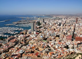 the top of mount benacantil features an awesome panoramic view of alicante spain