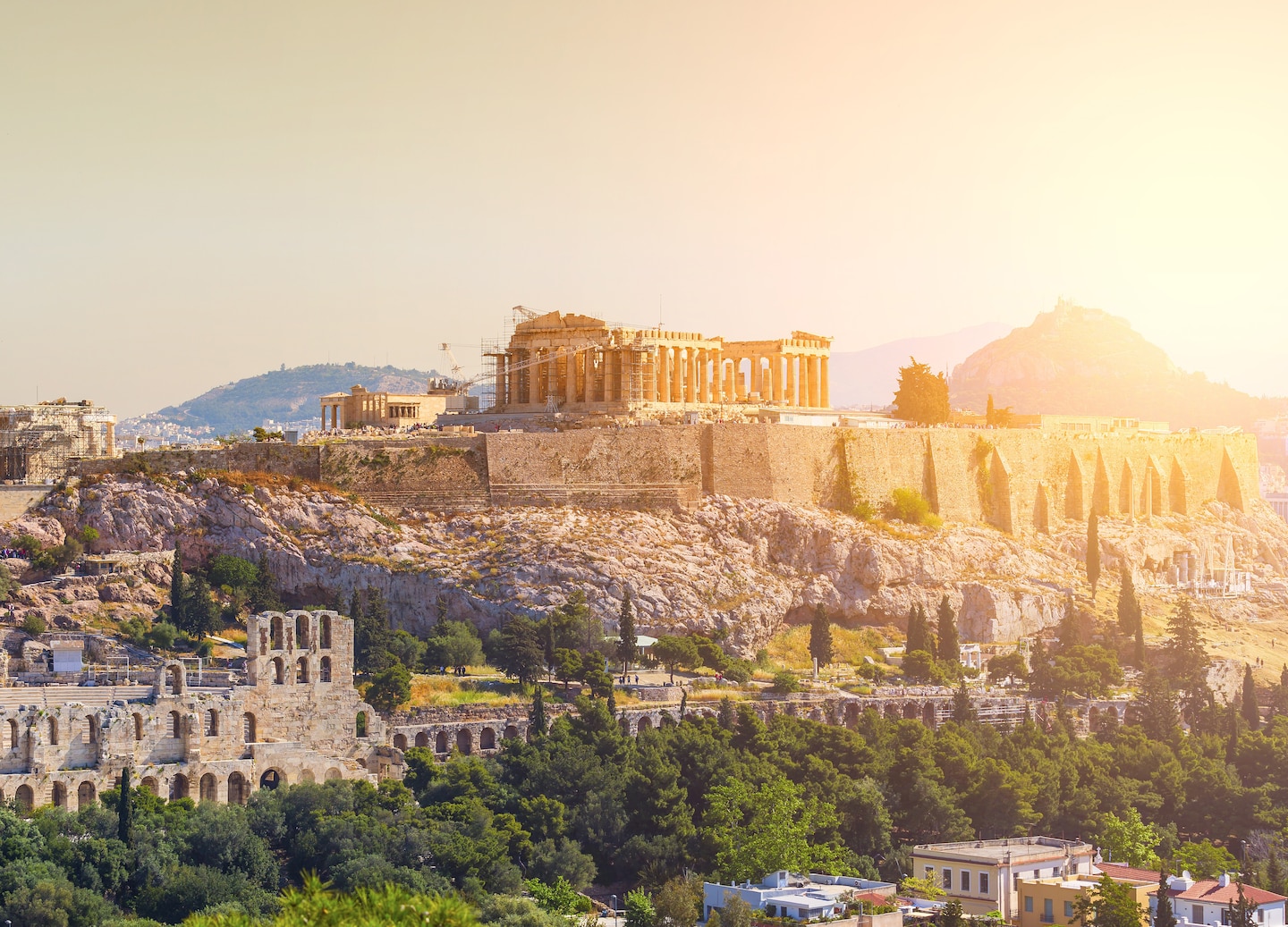 January in Athens means quiet ruins, cozy tavernas, soft light, and history. - Athens, Greece