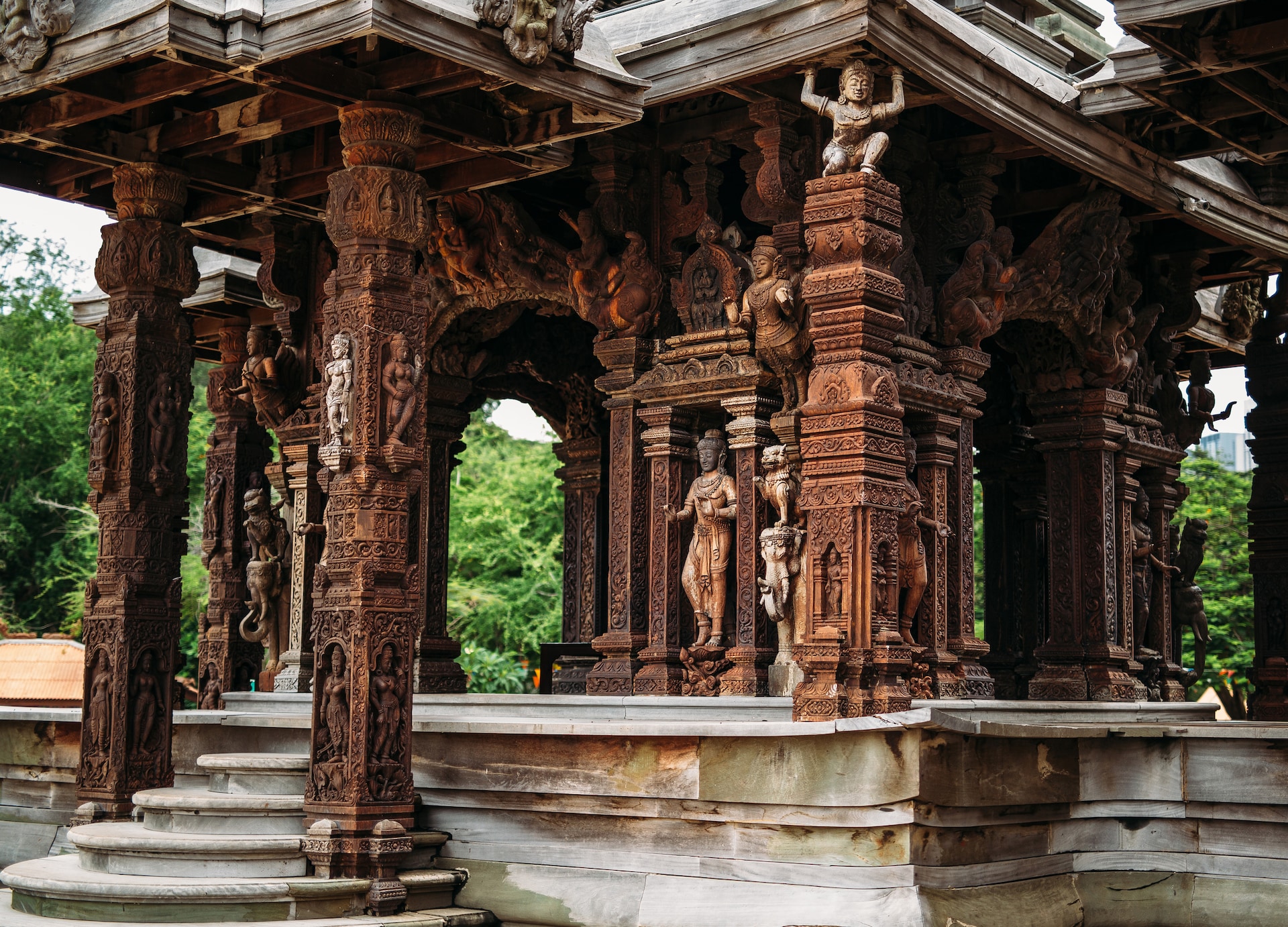 sanctuary of truth is a temple construction in pattaya thailand the sanctuary is an all wood