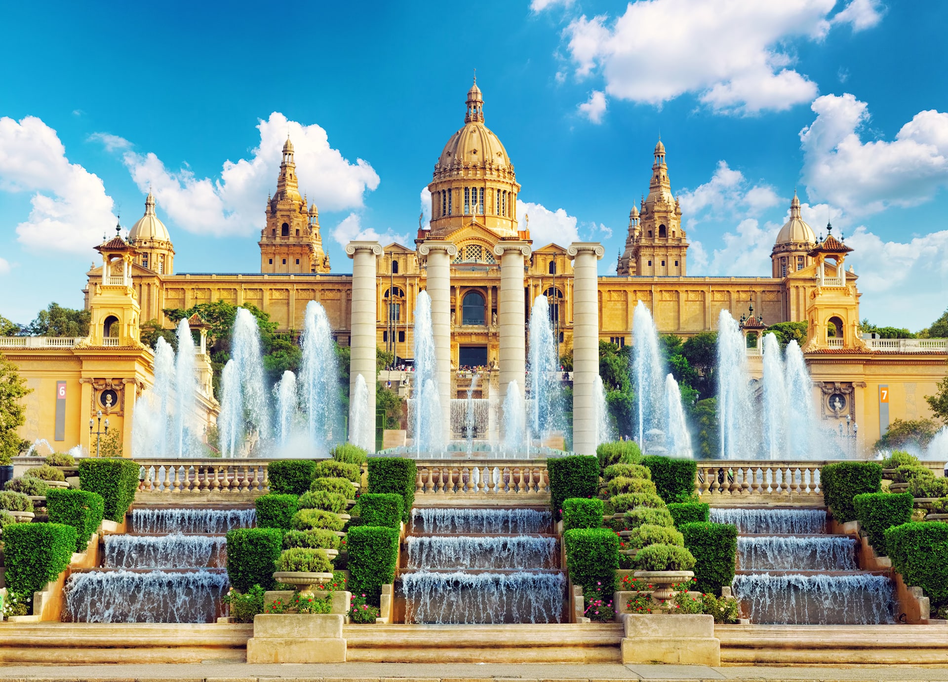 national museum in barcelona placa de espana spain