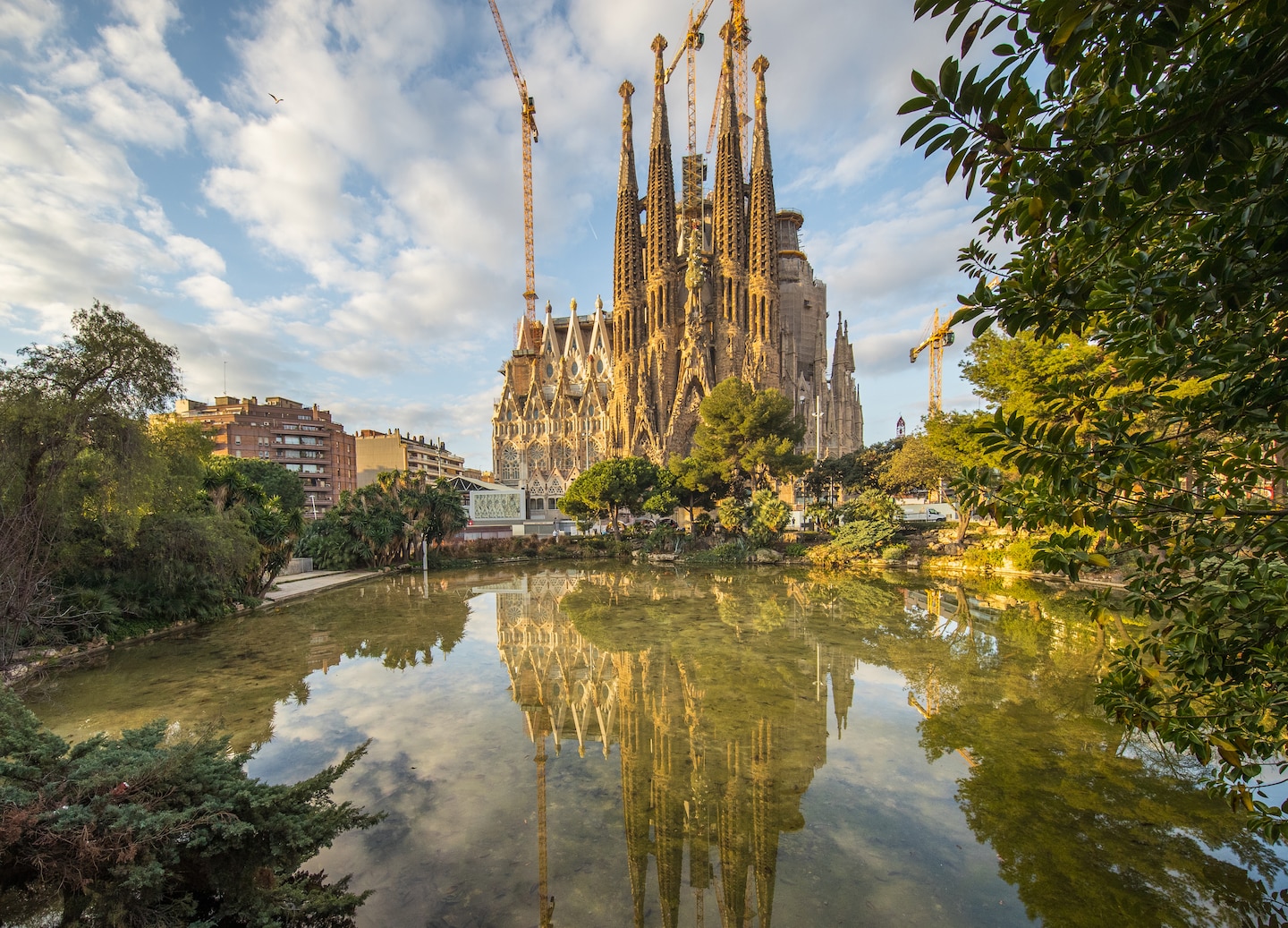Sagrada Família’s towers rise above Barcelona, blending intricate stonework with dramatic modernist design. - Barcelona, Spain