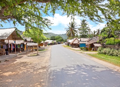 main street in kuta village lombok indonesia