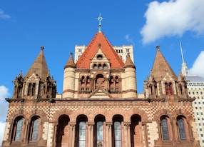 boston massachusetts in the united states trinity chuch in back bay neighborhood